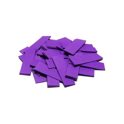 Peças retangulares roxas de material espesso em uma superfície branca