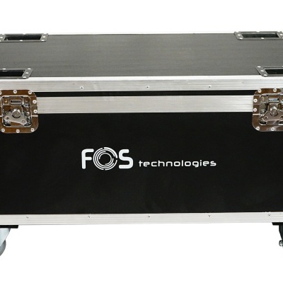 Mala de transporte preto com metal e rodas FOS Technologies