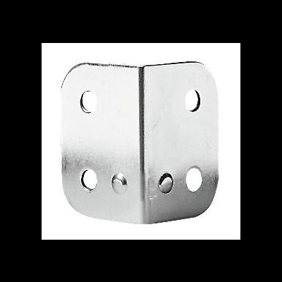 suporte metálico em ângulo com quatro furos redondos