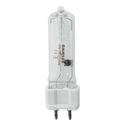 Lâmpada halogénea transparente OMNILUX com base branca e dois pinos