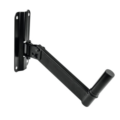 Suporte de parede metálico preto com braço articulado