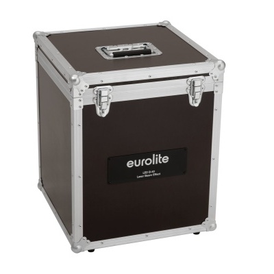 Caixa de transporte preta e cinzenta com texto Eurolite LED 360 Laser Scanner