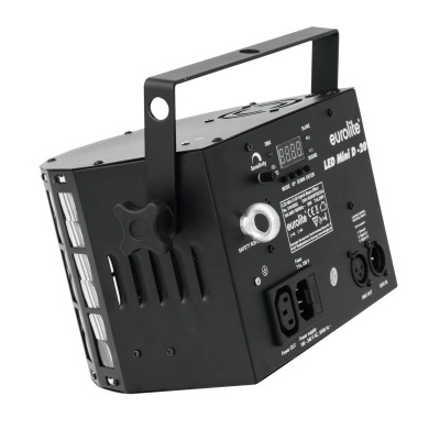 Dispositivo LED Multi D-3946 eurolite preto com visor digital e suportes ajustáveis