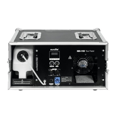 Máquina de fumos soundX NH-110 Tour Fuzzer preta com caixa metálica e painel de controlo