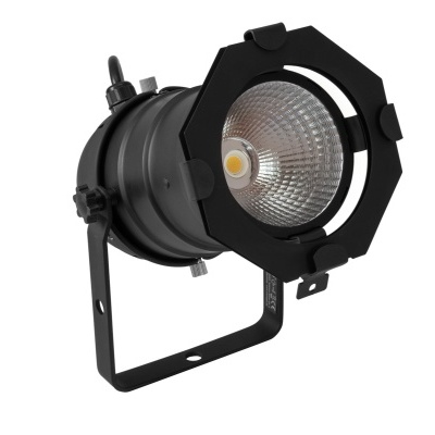 Projetor de luz preto com lente e suporte ajustável