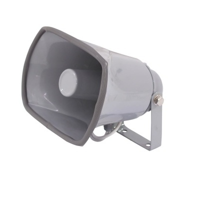 Megafone cinzento com suporte metálico ajustável