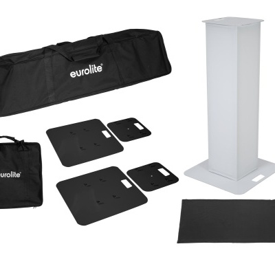 Kit de expositores Eurolite com bolsa preta e estrutura branca