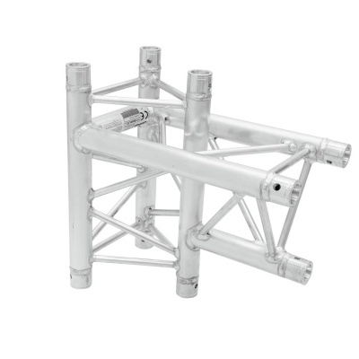 Estrutura metálica em alumínio prateado para suportes ou palcos