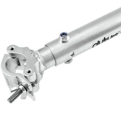 Canote de selim de bicicleta em alumínio prateado com abraçadeira ajustável