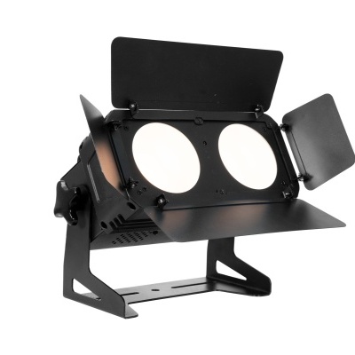 Refletor de luz profissional preto com lentes duplas e aletas ajustáveis