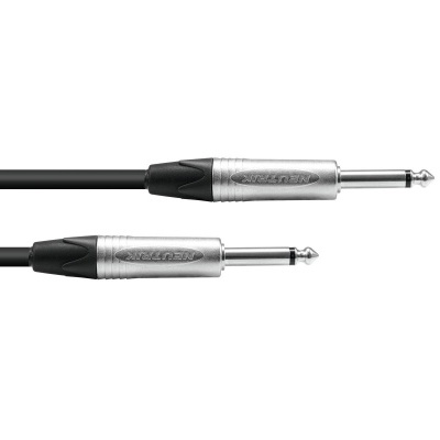 Cabo de áudio com conectores jack 6,35 mm preto