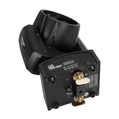 Luz LED profissional preta para eventos com mostrador digital e suporte metálico