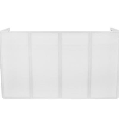 Painel de vidro branco fosco com moldura branca