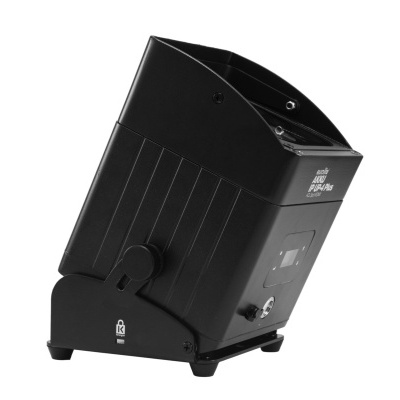 Suporte preto para controlador de DJ com logotipo PRO PODCAST