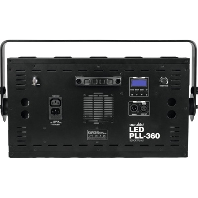 Painel traseiro de LED profissional Eurolite LED PLL-360 preto com várias entradas e display azul