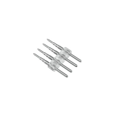 Conjunto de terminais metálicos prateados com separadores de vidro transparente