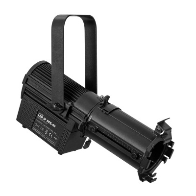 Projetor de luz LED preto com suporte ajustável