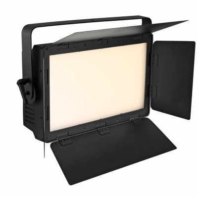 Painel de iluminação profissional preto com abas ajustáveis