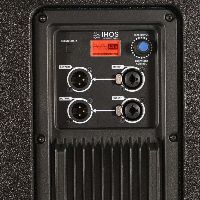 Painel de controlo IHOS com conectores de áudio e display digital