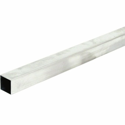 Barra metálica retangular prateada com extremidades pretas