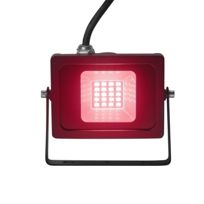 Projetor LED vermelho com 16 LEDs e suporte metálico