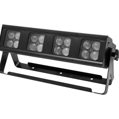 Refletor LED preto com quatro conjuntos de lâmpadas e suporte ajustável