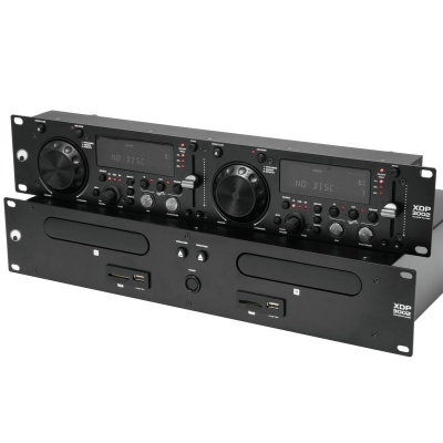 Aparelho DJ profissional preto com visor digital e botões