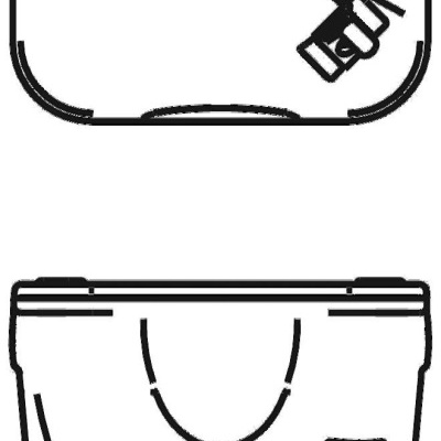 Desenho técnico de componente mecânico em duas vistas