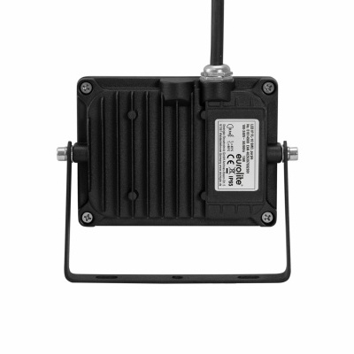 Projeção LED preta com suporte metálico e cabo