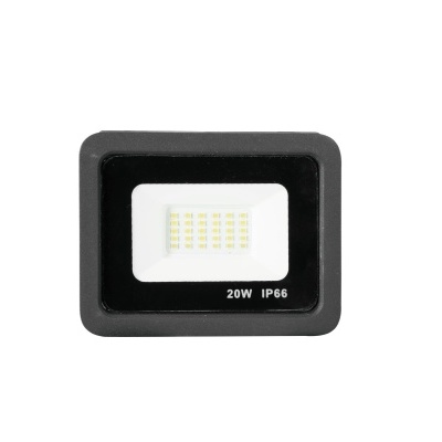 Projetor LED retangular preto com ler '20W IP66'