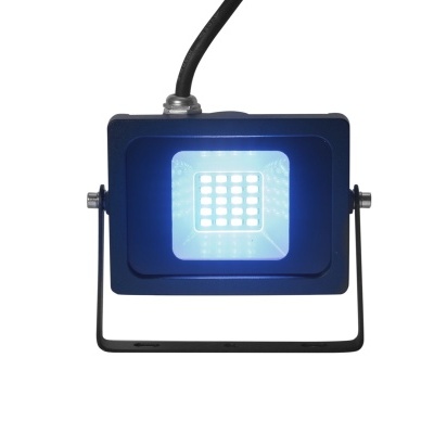 Refletor LED quadrado azul com 16 LEDs