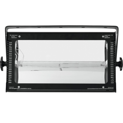 Refletor rectangular preto com tubo fluorescente