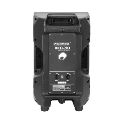 Coluna de som portátil preta da marca Amstronic modelo XKB-210