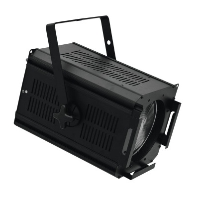 Refletor de iluminação preto com alça e lente circular