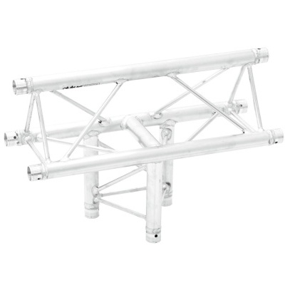 Estrutura metálica branca com design triangular