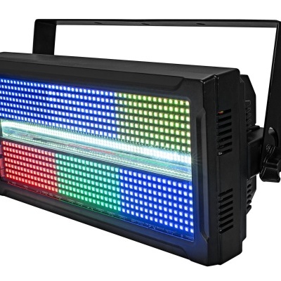 Refletor LED multicolorido com suporte ajustável e painel de LEDs coloridos