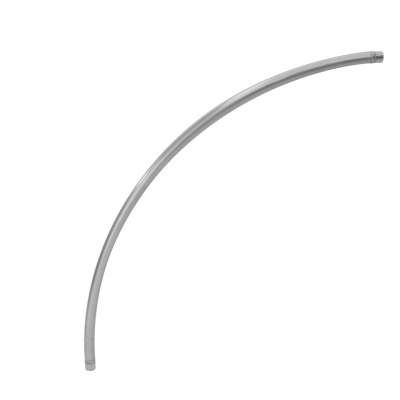 Arco metálico cinza com pontas brancas