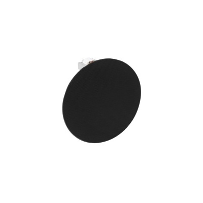 Coluna de som redonda embutida preta com suporte metálico