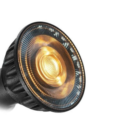 Lâmpada LED tipo halógena com luz amarela quente