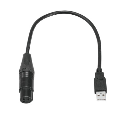 Cabo adaptador USB para XLR preto