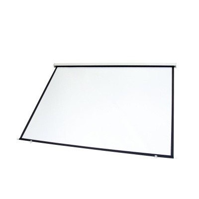 Ecrã de projeção branco com moldura preta