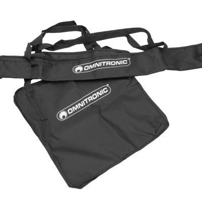 Capa de transporte e bolsa OMNITRONIC pretas com logo branco