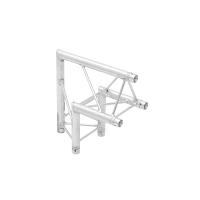 estrutura modular em alumínio prateado em fundo branco