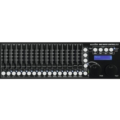 Mesa de mistura Daxt Mini Control 512 preta com botões e faders