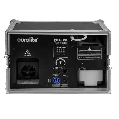 Máquina de efeito de nevoeiro Eurolite NH-20 Tour Fazei com painel de controlo e depósito de líquido