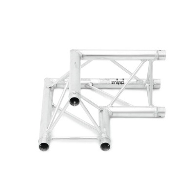 Estrutura metálica em alumínio prateado em forma de ângulo