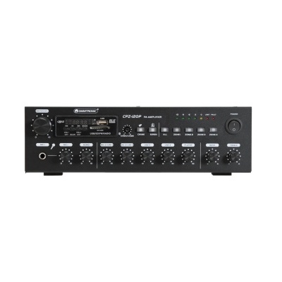 Amplificador de áudio preto Bastwind OR-240HD com botões e entradas