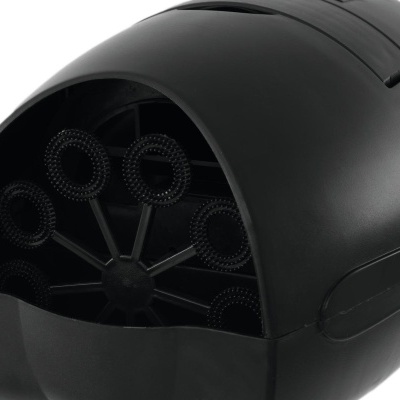 Máquina para bolhas de sabão preta com abertura frontal