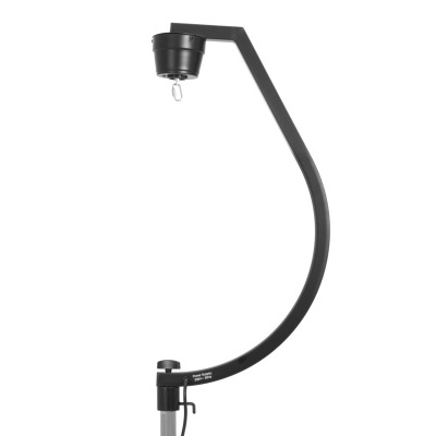 Suporte preto curvo com base ajustável