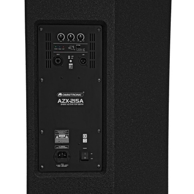 Painel traseiro de coluna de som preta OMNITRONIC AZX-215A